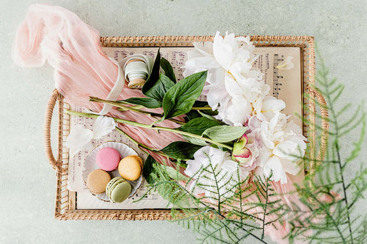 The Perfect Pair, Macarons and Fresh Flowers