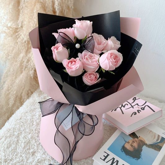 Pink Noir Rose Bouquet