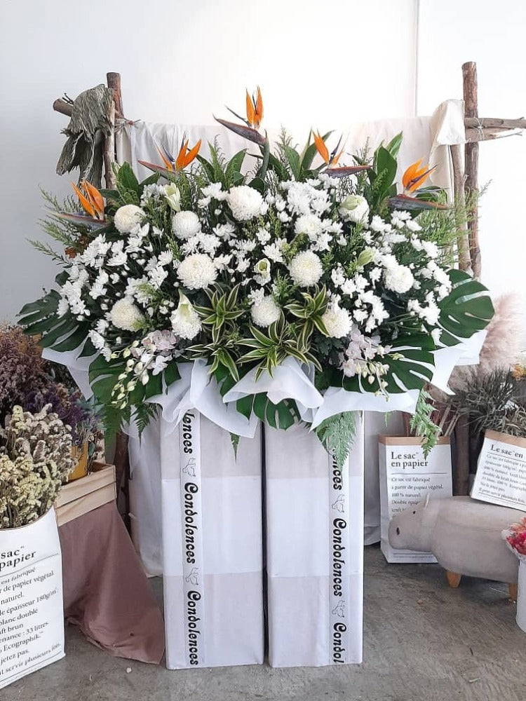 Solemn Solace Condolences Flower Stand | Laurels & Leafz