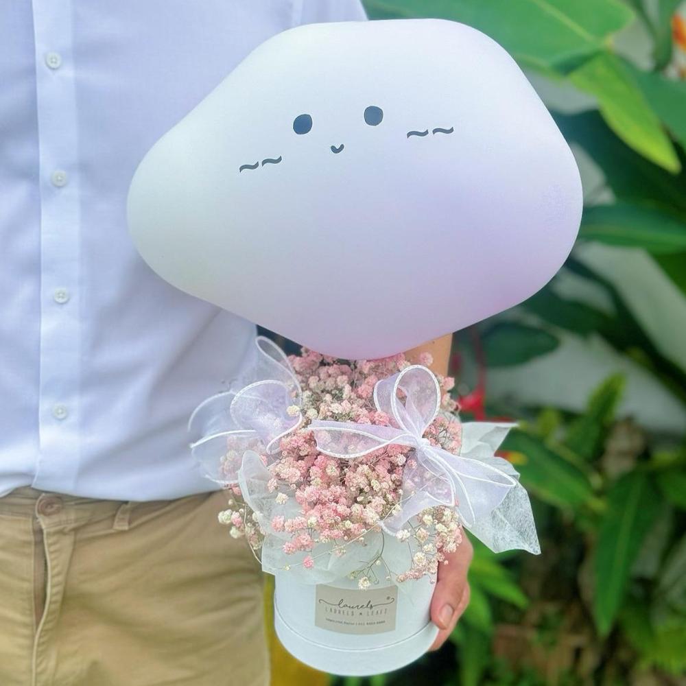 V2024 Little Cloud Baby Breath Balloon Flower Box