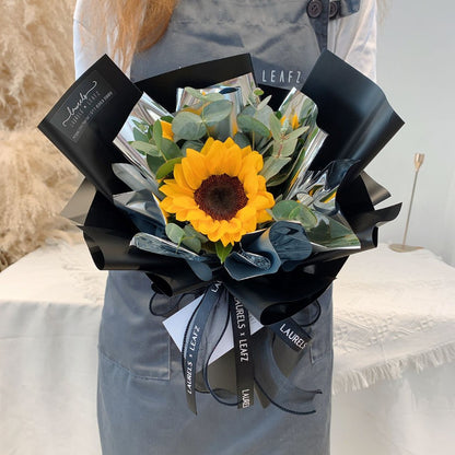 Dark Romance Sunflower Bouquet | Laurels & Leafz