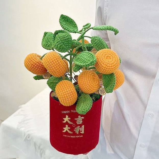 Chinese New Year Crochet Mandarin Orange Plant