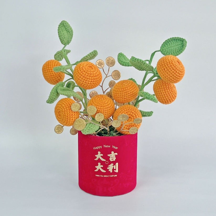 Chinese New Year Crochet Mandarin Orange Plant