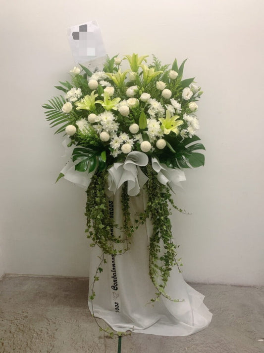 Peaceful Condolences Flower Stand | Laurels & Leafz