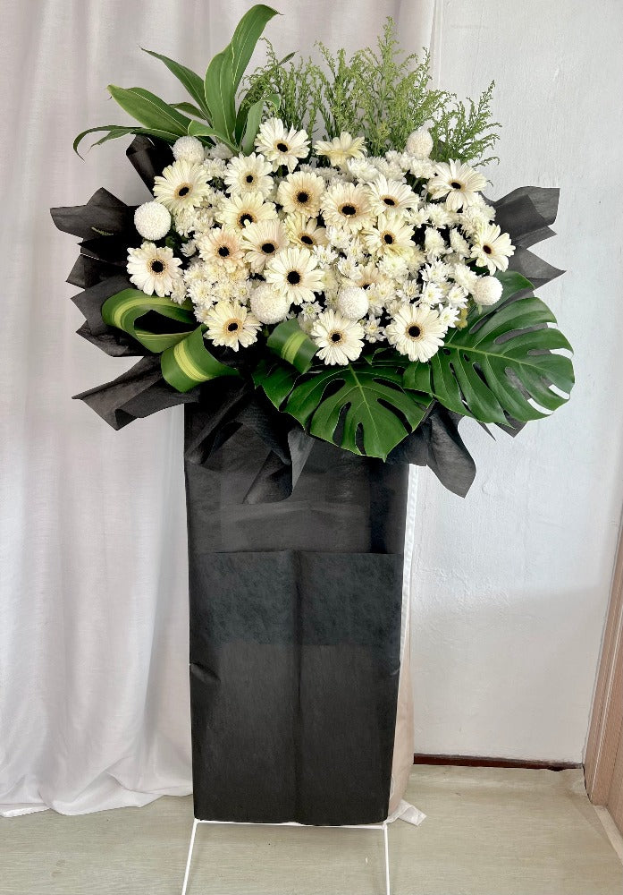 Iris Condolences Flower Stand | Laurels & Leafz