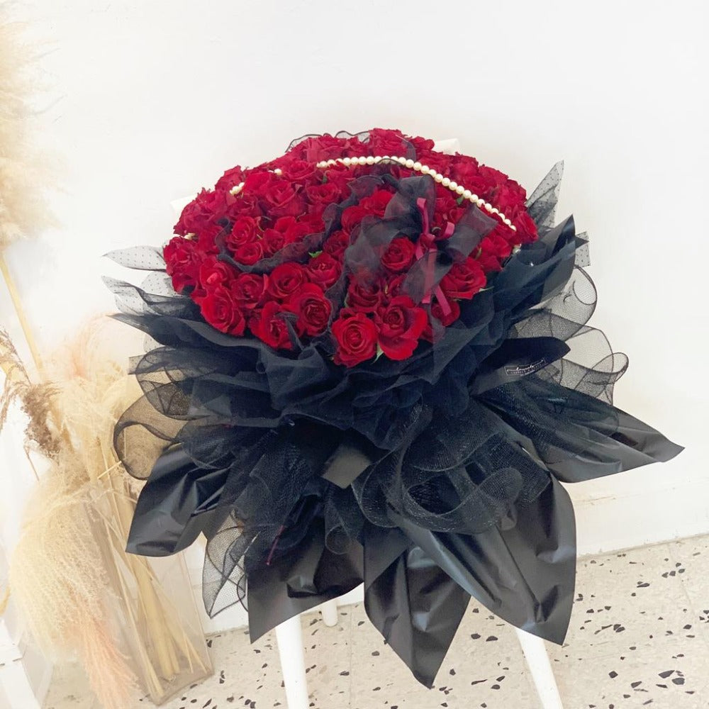 Ramona Premium Red Rose Bouquet | Laurels & Leafz