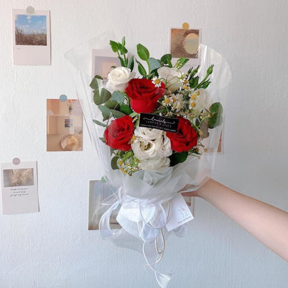 Hera Red Rose Eustoma Bouquet | Laurels & Leafz