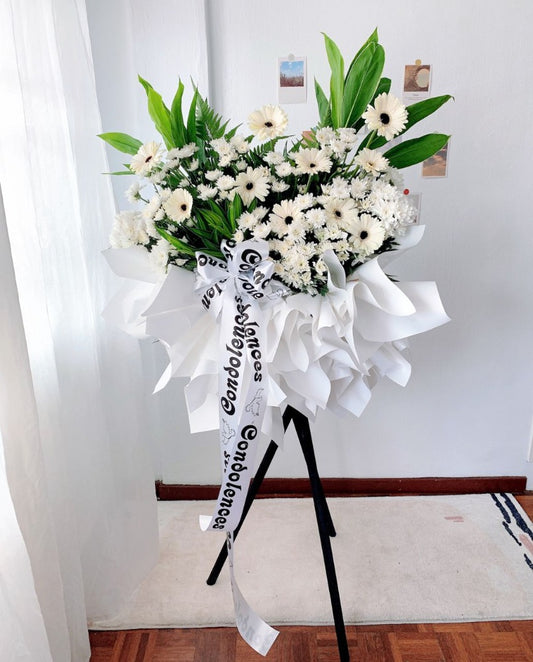 Funeral Condolences Flower Stand | Laurels & Leafz