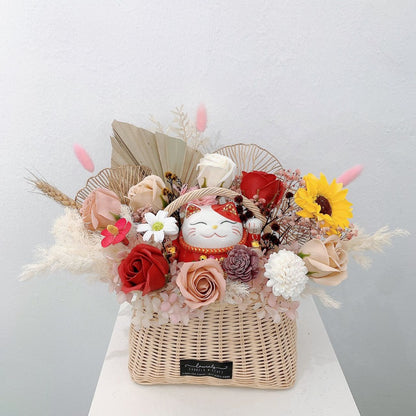 Olivia Soap Flower Basket | Laurels & Leafz