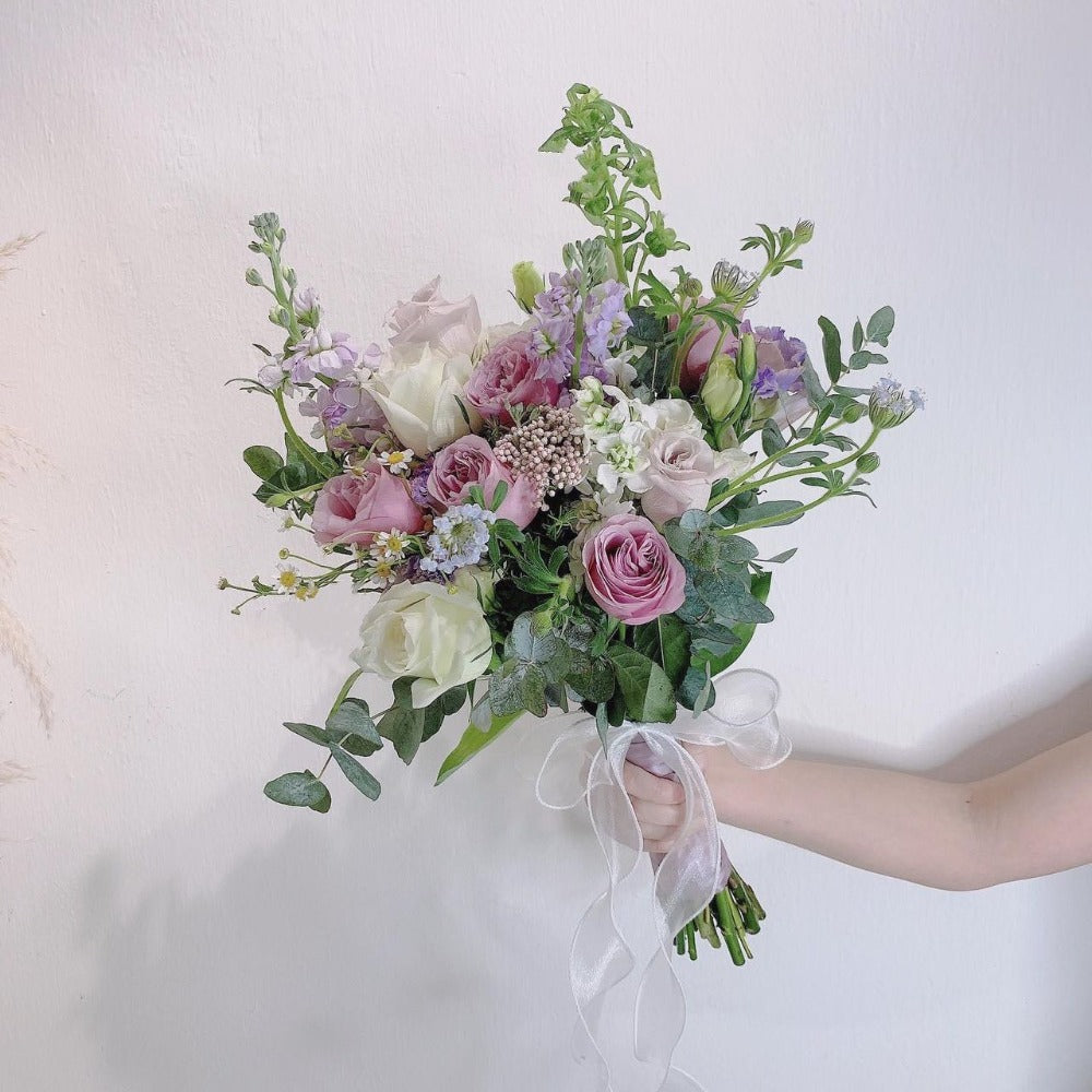 Ophelia Ocean Song Rose Bridal Bouquet | Laurels & Leafz