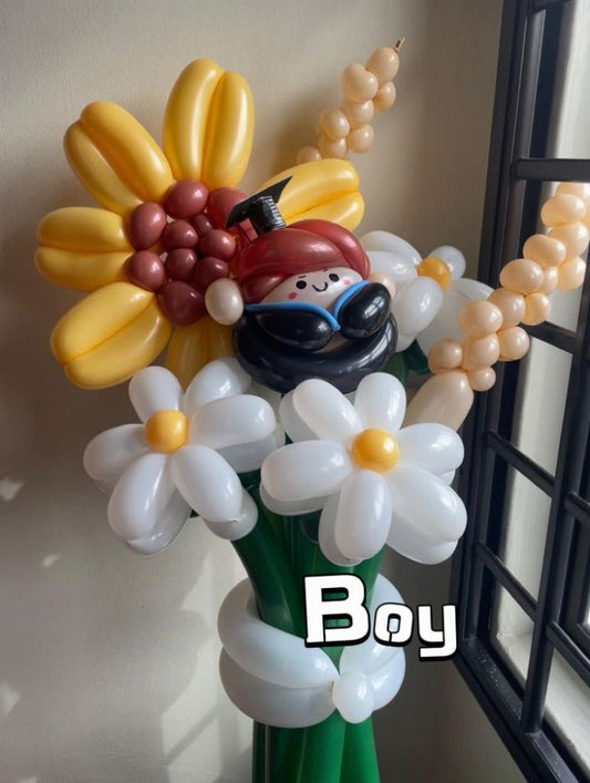 Graduation Balloon SunFlower Bouquet