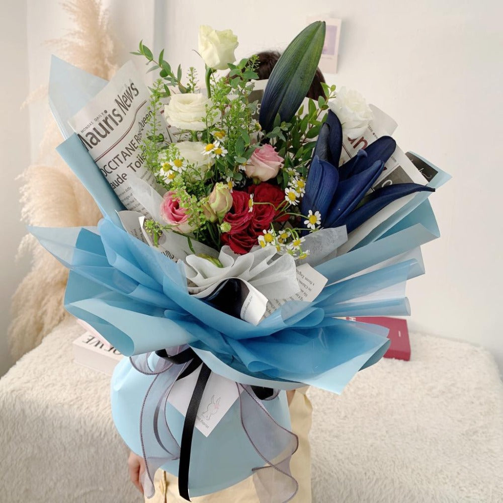 Bluey Lily Bouquet | Laurels & Leafz