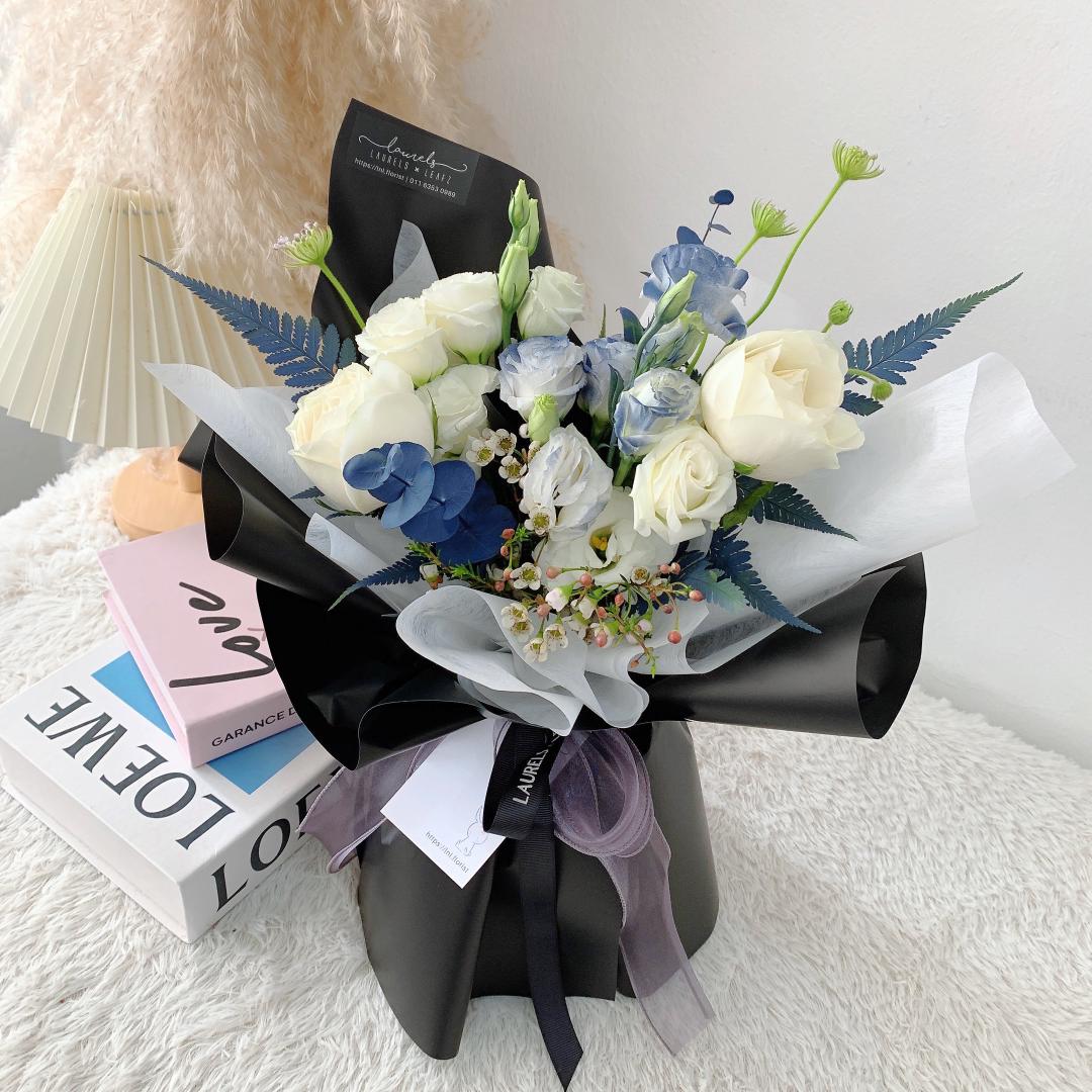 Midnight Mix Flower Bouquet | Laurels & Leafz