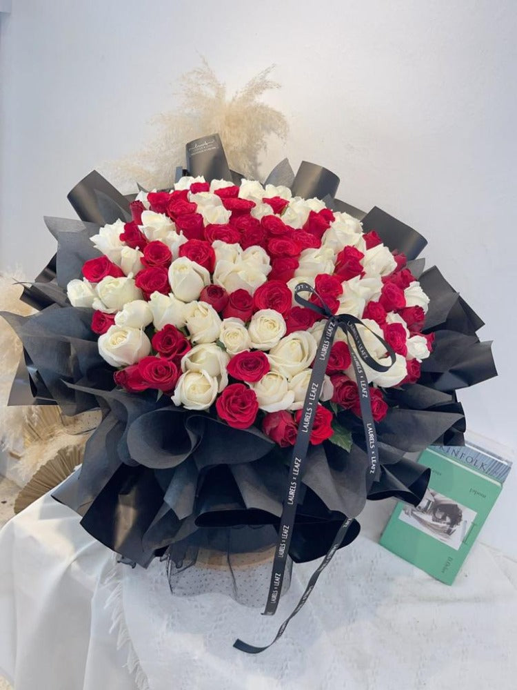 Roses in Dance 99 Rose Bouquet | Laurels & Leafz